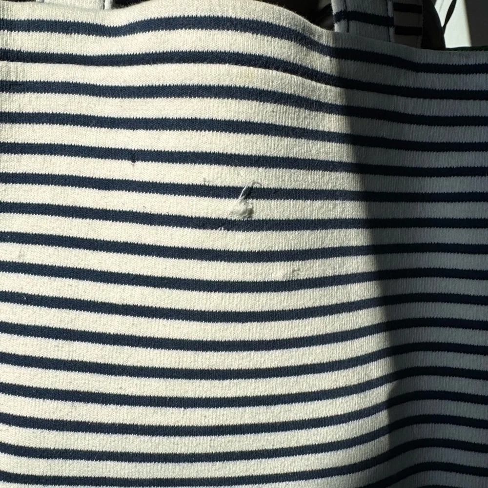 CELINE Large Cabas Thias Canvas Tote Bag